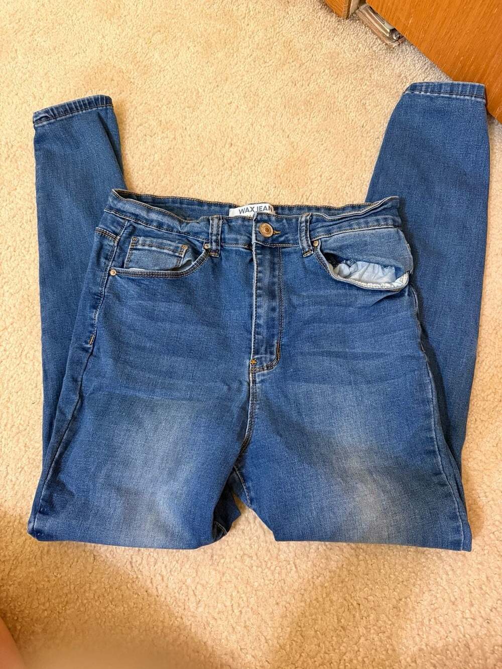 Wax Jean Collection Women's Blue Skinny Stretch Jeans Size 11/30